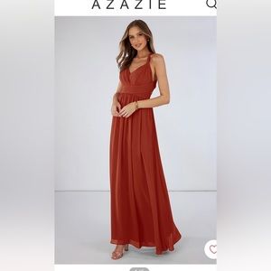 Azazies Ashia bridesmaid dress - color RUST